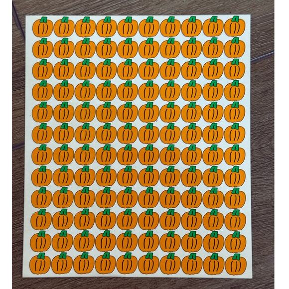Vintage 80s Teachers Halloween Stickers Lot Reward Incentive Garfield Pumpkins - Picture 4 of 11